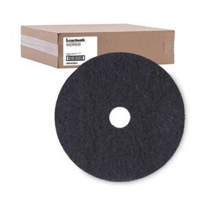 Boardwalk Stripping Floor Pads, 20" Diameter, Black, 5/Carton NEW
